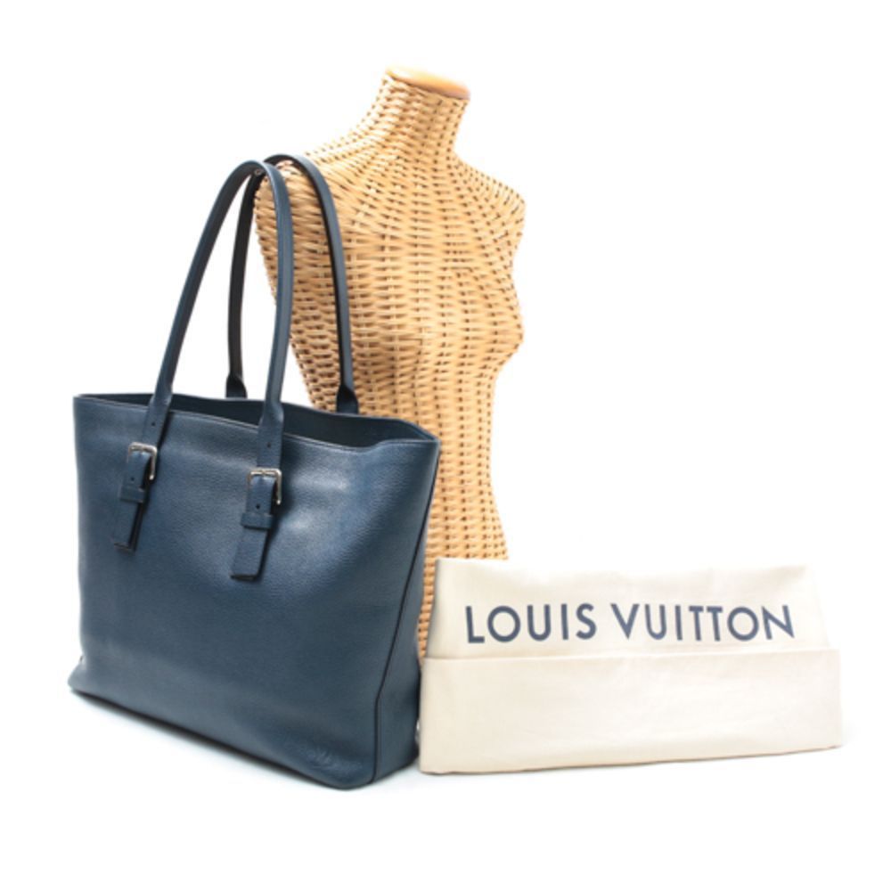 Louis Vuitton Hippo Voyage Tote Bag Shoulder Taurillon Leather Navy